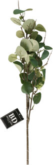 Bellatio Design Kunstbloem/kunsttak Eucalyptus Narvik - 92 cm - lichtgroen - kunst zijdebloemen