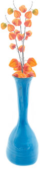 Bellatio Design Kunstbloem Lampionplant/physalis tak - 3x - 73 cm - oranje - zijde bloemen - Kunst herfst takken