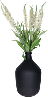 Bellatio Design Kunstbloem Ridderspoor/Delphinium - 8x - 76 cm - wit - kunst zijdebloemen