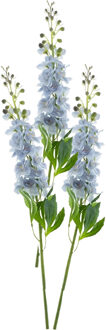 Bellatio Design Kunstbloem Ridderspoor/delphinium Roland - 3x - 87 cm - licht blauw - kunst zijdebloemen
