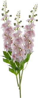 Bellatio Design Kunstbloem Ridderspoor/delphinium Roland - 3x - 87 cm - licht roze - kunst zijdebloemen