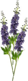 Bellatio Design Kunstbloem Ridderspoor/delphinium Roland - 3x - 87 cm - paars - kunst zijdebloemen