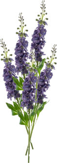 Bellatio Design Kunstbloem Ridderspoor/delphinium Roland - 5x - 87 cm - paars - kunst zijdebloemen