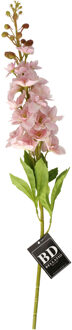 Bellatio Design Kunstbloem Ridderspoor/delphinium Roland - 87 cm - licht roze - kunst zijdebloemen