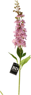 Bellatio Design Kunstbloem Ridderspoor/delphinium Roland - 87 cm - roze - kunst zijdebloemen
