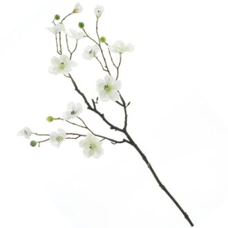 Bellatio Design Kunstbloemen appelbloesem Kyoto - 56 cm - wit - Kunst zijdebloemen