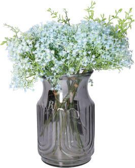 Bellatio Design Kunstbloemen boeket Gipskruid - 2x - 30 cm - wit - kunst zijdebloem - Gypsophila
