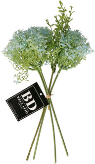 Bellatio Design Kunstbloemen boeket Gipskruid - 30 cm - wit - kunst zijdebloem - Gypsophila