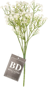 Bellatio Design Kunstbloemen Gipskruid Muralis - 30 cm - wit - losse takken - kunst zijdebloem - Gypsophila