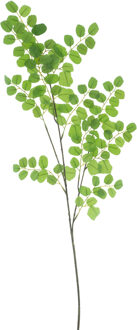 Bellatio Design Kunsttak / kunstbloem Button Leaf - 90 cm - groen - boeket opvulling bladgroen