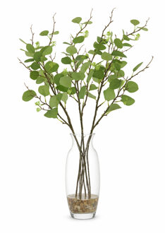 Bellatio Design Kunsttak / kunstbloem Eucalyptus - 3x - 92 cm - groen - boeket opvulling bladgroen