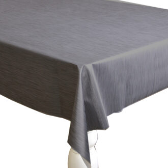 Bellatio Design Luxe tafelzeil/tafelkleed titanium grijs metallic look 140 x 250 cm - Tafelzeilen