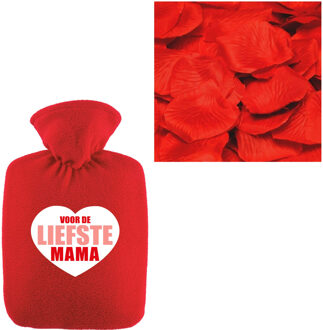 Bellatio Design Moederdag cadeau kruik - incl rozenblaadjes - 2 liter - liefste mama