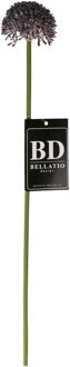 Bellatio Design Sierui Globemaster kunstbloem - losse steel - paars - 44cm - Natuurlijke uitstraling - Kunstbloemen