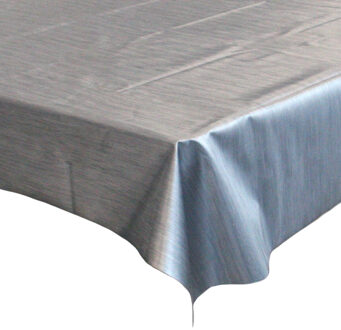 Bellatio Design Tafelkleed - zilver - metallic look - 140 x 220 cm
