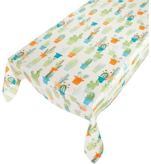 Bellatio Design Tafelzeil Mexican - cactus motief - 140 x 245 cm - Rechthoekig - Buiten en binnen