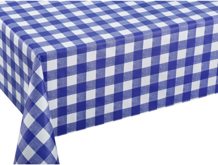Bellatio Design Tafelzeil/tafelkleed blauwe ruit/boerenruit 140 x 180 cm