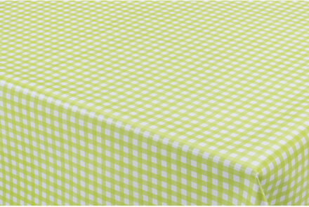 Bellatio Design Tafelzeil/tafelkleed boeren ruit groen/wit 140 x 180 cm - Tafelzeilen