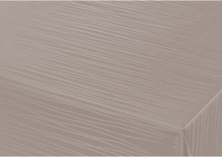 Bellatio Design Tafelzeil/tafelkleed Damast taupe strepen print 140 x 220 cm