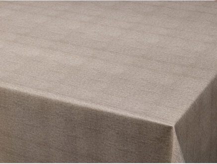 Bellatio Design Tafelzeil/tafelkleed gemeleerd taupe look 140 x 180 cm - Tafelzeilen