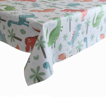 Bellatio Design Tafelzeil/tafelkleed met dinosaurus print 140 x 180 cm