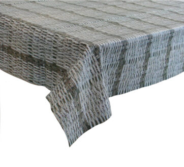 Bellatio Design Tafelzeil/tafelkleed met rotan print 140 x 300 cm