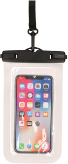 Bellatio Design Telefoonhoesje - wit - kunststof - 21 x 11,5 cm - waterdicht