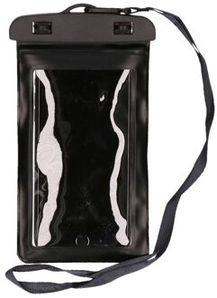 Bellatio Design Telefoonhoesje - zwart - kunststof - 21 x 11,5 cm - waterdicht
