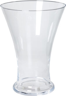 Bellatio Design Vaas taps uitlopende vaas glas 25 cm