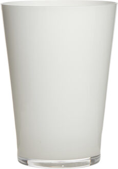 Bellatio Design Vaas - Wit - Conisch - Glas - 6l - 22x30cm