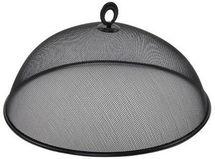Bellatio Design Vliegenkap/voedselkap tegen insecten - RVS - zwart - D35 x H16cm