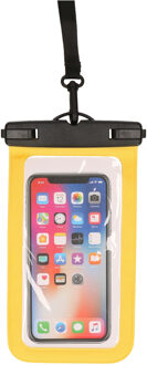 Bellatio Design waterdicht telefoonhoesje voor alle telefoons tot 6 inch geel