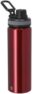 Bellatio Design Waterfles/drinkfles sport bidon Fitmaster - rood - 800 ml - aluminium - schroefdop