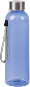 Bellatio Design Waterfles / drinkfles / sport bidon Olympic - blauw - kunststof - 500 ml - rvs schroefdop
