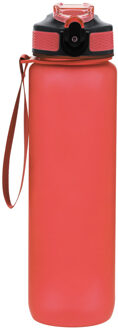 Bellatio Design Waterfles/drinkfles sport bidon Olympic Dream - rood - 1000 ml - kunststof - schroefdop