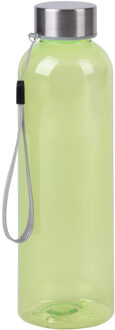 Bellatio Design Waterfles / drinkfles / sport bidon Olympic - groen - kunststof - 500 ml - rvs schroefdop