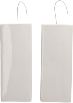 Bellatio Design Waterverdamper voor een radiator - 4x stuks - kunststeen - wit - 8 x 3,5 x 20 cm - luchtbevochtiger