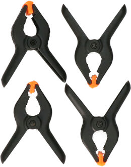 Bellatio Design Zeilklemmen - 4x stuks - 10 x 4 cm - lijmklemmen - marktklem