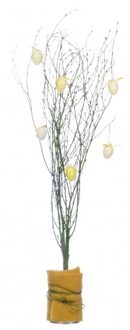 Bellatio Flowers & Plants 1x Bosje groene paastakken 115 cm berkentakken/kunsttakken - Kunstplanten
