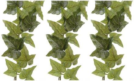 Bellatio Flowers & Plants 3x Groene Hedera Helix/klimop kunstplant slingers 180 cm
