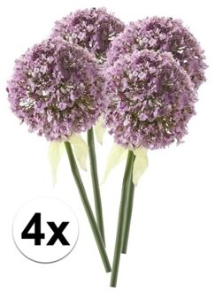 Bellatio Flowers & Plants 4x Lila sierui kunstbloemen 70 cm