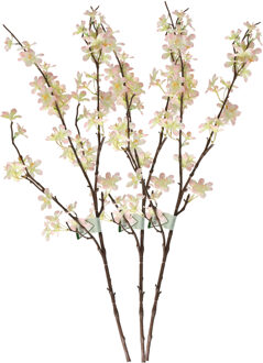 Bellatio Flowers & Plants Appelbloesem - 3x - 57 st - roze - 84 cm