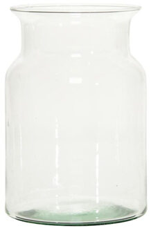 Bellatio Flowers & Plants bloemenvaas - 19 x 12 cm - Transparant - Vazen/vaas - Boeketvazen