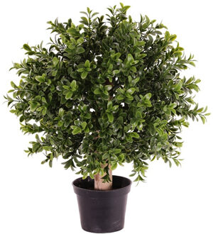 Bellatio Flowers & Plants Buxus bol kunstplant op stam - H34 x D25 cm - UV-bestendig