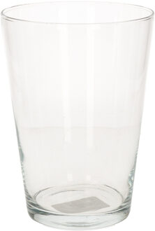 Bellatio Flowers & Plants Conische vaas basic - glas - 19 cm - transparant - bloemenvaas