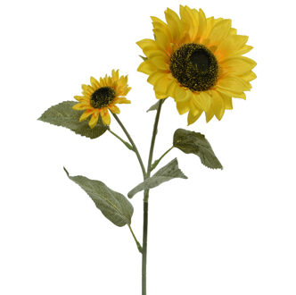 Bellatio Flowers & Plants Gele zonnebloemen kunstbloemen/kunsttakken 72 cm