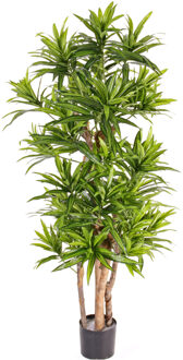 Bellatio Flowers & Plants Groene dracaena reflexa binnenplant, kunstplanten 120 cm voor binnen - Kunstplanten
