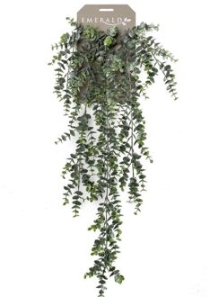 Bellatio Flowers & Plants Groene Eucalyptus kantoor kunstplant hangende tak 75 cm - Kantoorplanten/kunstplanten/nepplanten