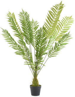 Bellatio Flowers & Plants Groene Varen kunstplanten 130 cm in zwarte pot
