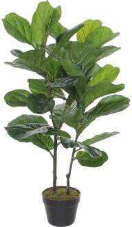 Bellatio Flowers & Plants Kunst Ficus Lyrata 100 Cm Groen